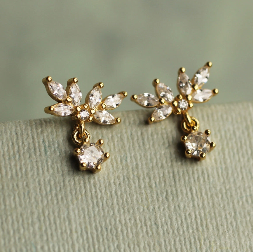 Winged Leaf Earrings