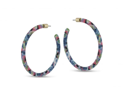 Mia Thin Resin Statement Hoop Earrings