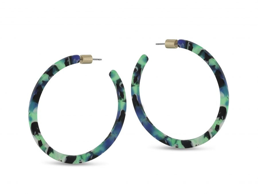 Mia Thin Resin Statement Hoop Earrings