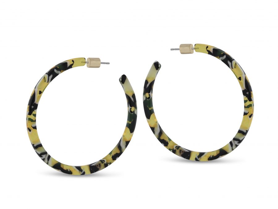 Mia Thin Resin Statement Hoop Earrings