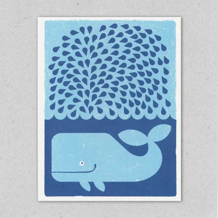 Splashing Whale Card