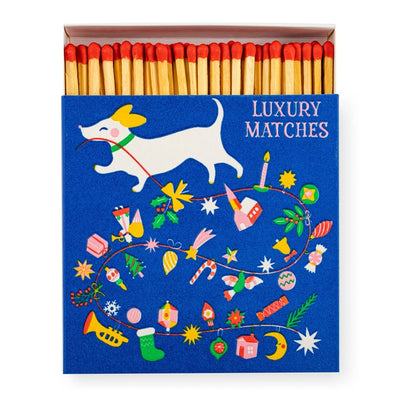 'Festive Dog' Luxury Boxed Festive Matches