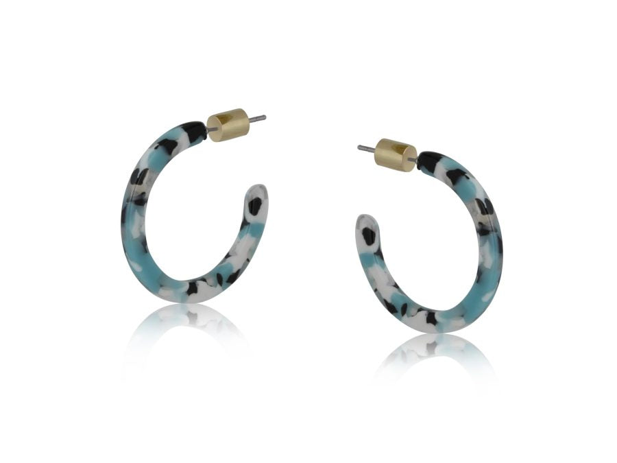 Erica Tiny Resin Hoop Earrings