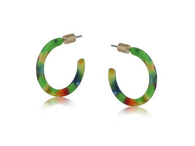 Erica Tiny Resin Hoop Earrings