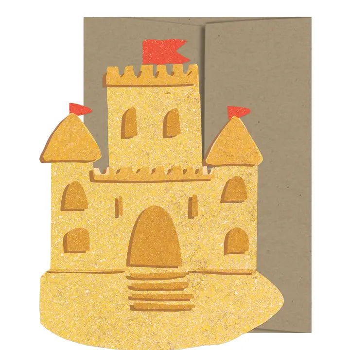 Sandcastle Die Cut Card