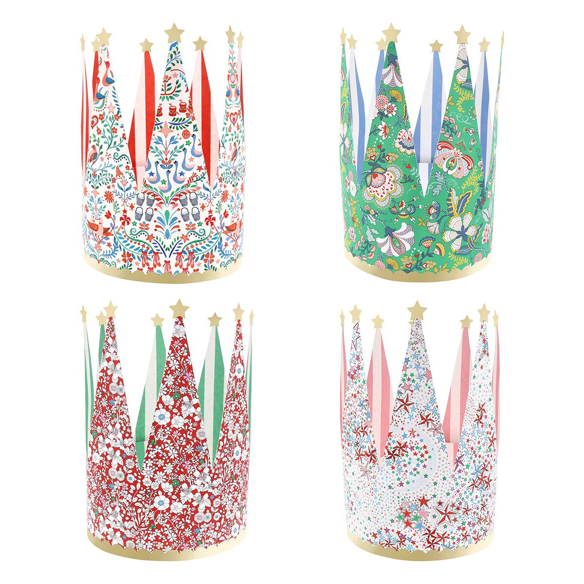 Meri Meri X Liberty Festive Party Crowns - Pack of 8