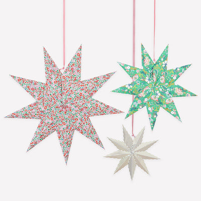 Meri Meri X Liberty Star Decorations - Pack of 3