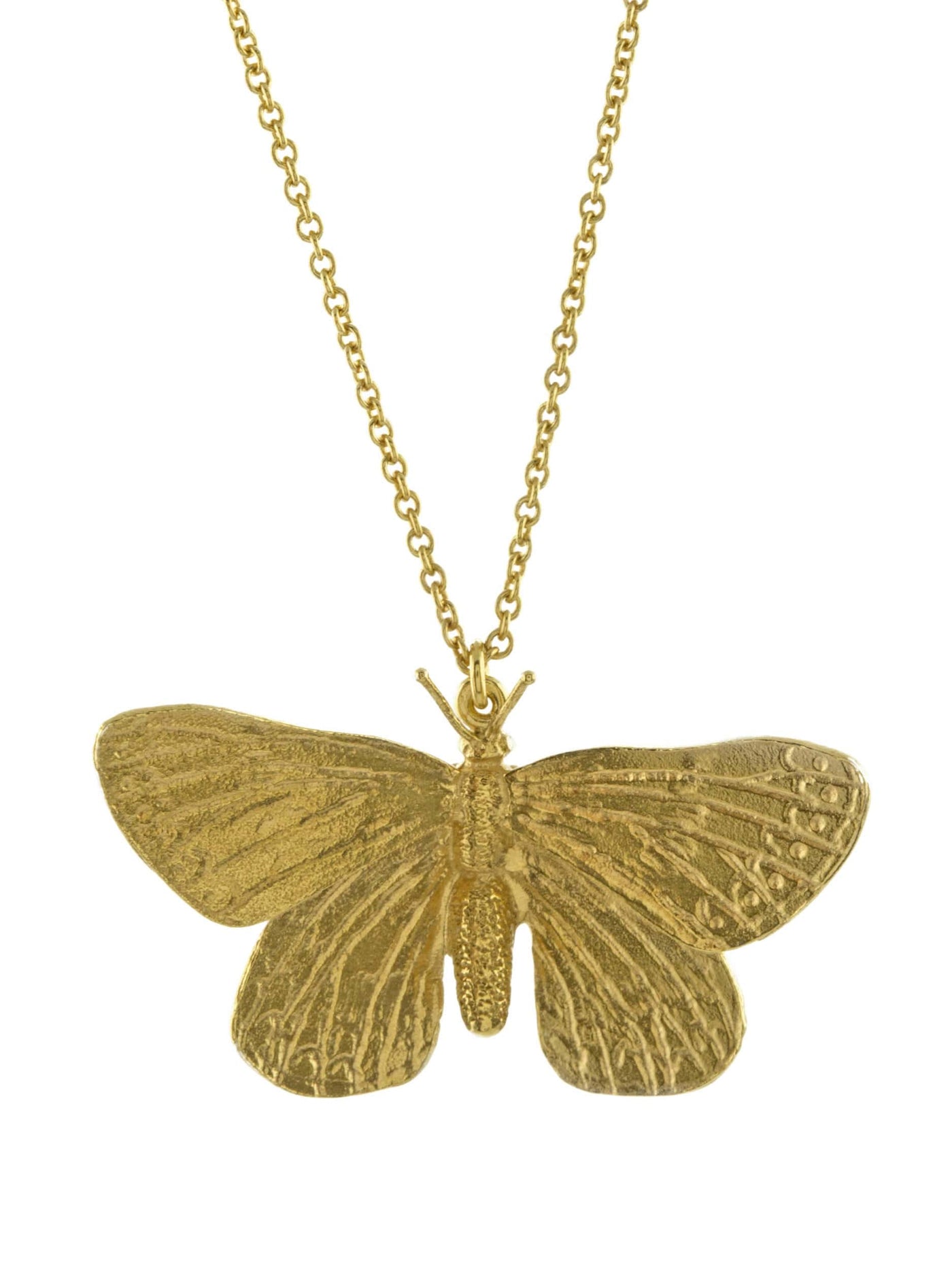 Duke of Burgundy Butterfly Necklace - Gold Plate