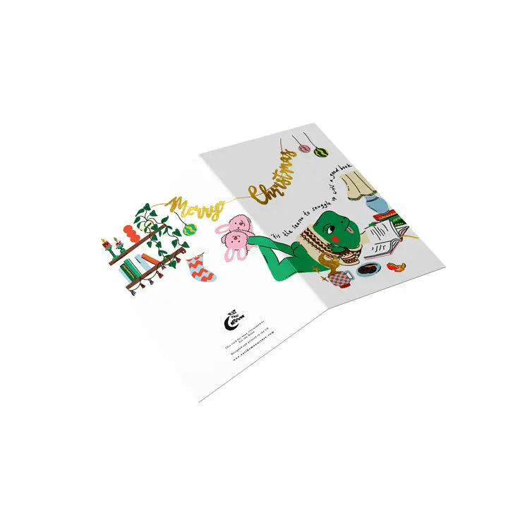 Tis the Season to Snuggle Up Foiled Card