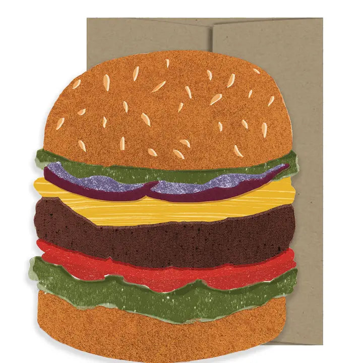 Hamburger Die Cut Card