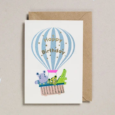 Happy Birthday Hot Air Balloon Card