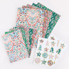 Liberty Festive Paper Gift Bags with Stickers - Pack of 10