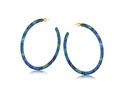 Camille Oversized Resin Statement Hoop Earrings