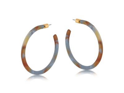 Kathryn Thin Resin Statement Hoop Earrings