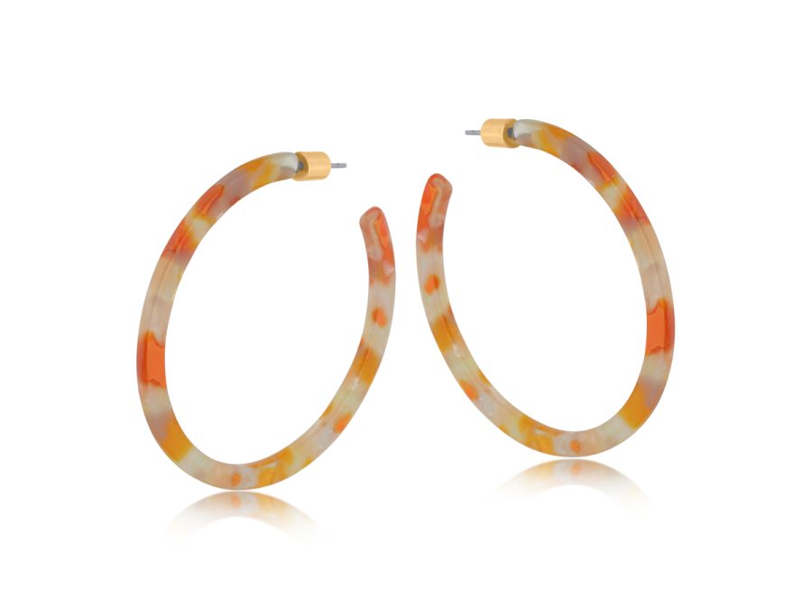 Emma Thin Resin Statement Hoop Earrings