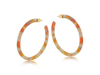 Emma Thin Resin Statement Hoop Earrings