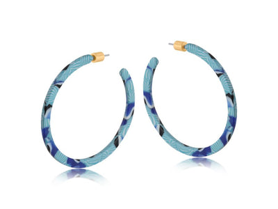 Emma Thin Resin Statement Hoop Earrings