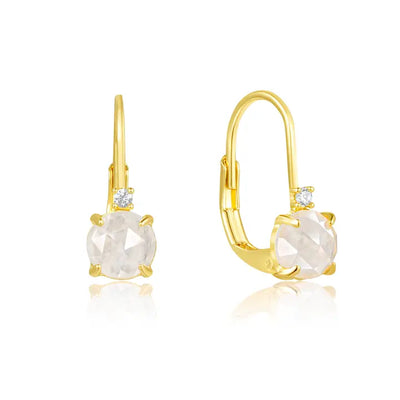 Moonstone Hoop Earrings - Quinn