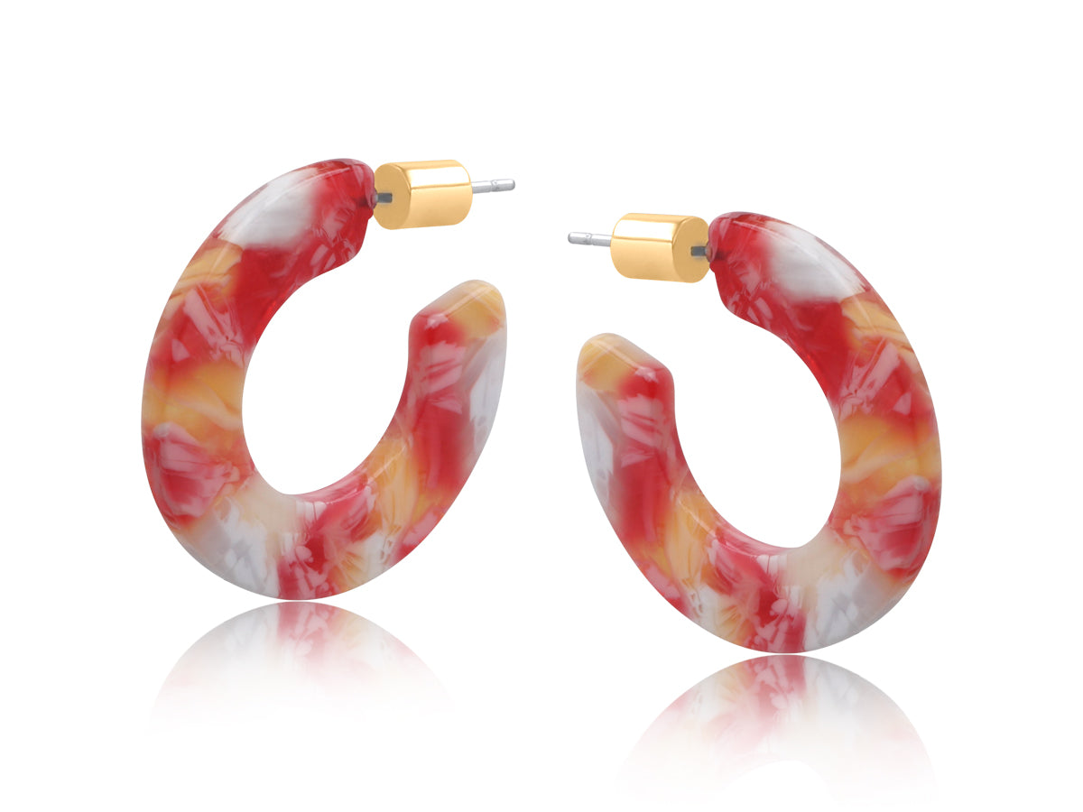 Austin Resin Hoop Earrings