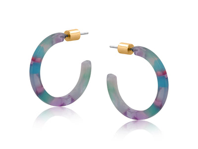 Austin Skinny Resin Hoop Earrings
