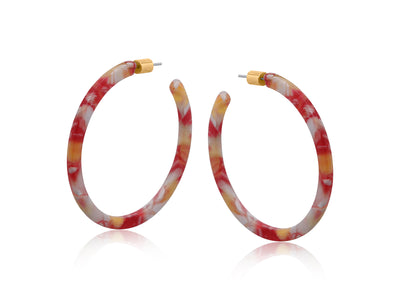Austin Skinny Statement Resin Hoop Earrings