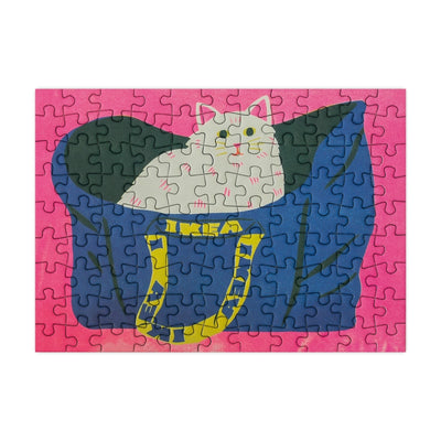 Mini 99 Piece Jigsaw Puzzle - Cat in a Bag