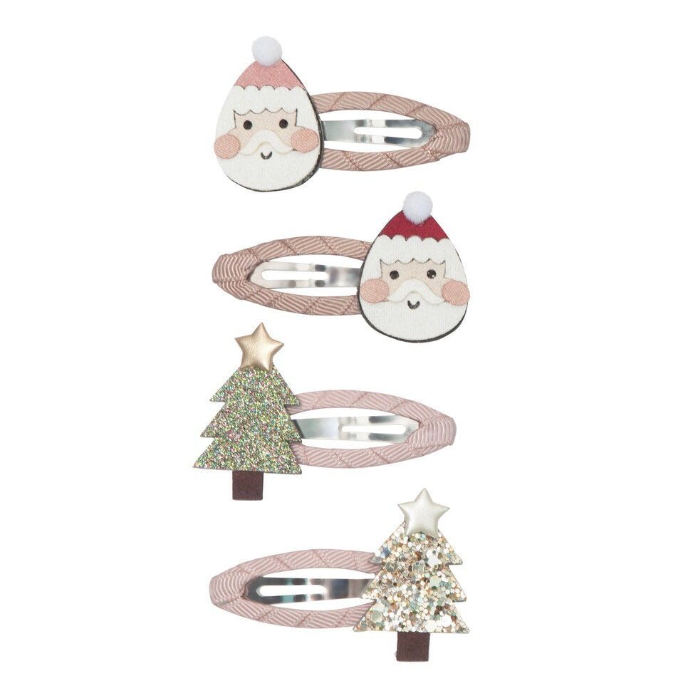 Mimi and Lula Clic Clac Hair Clips - Santa & Tree Pack of 4