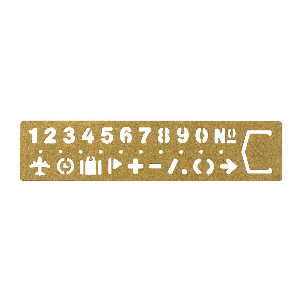 TRAVELER'S COMPANY BRASS Template Bookmark - Numbers