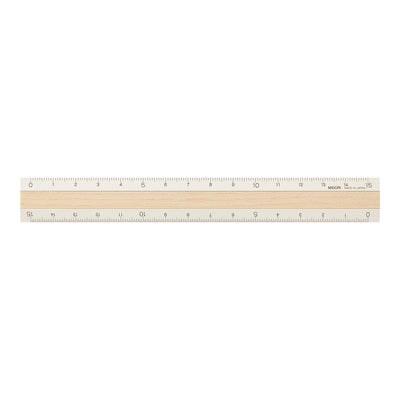 15cm Aluminium & Wood Ruler