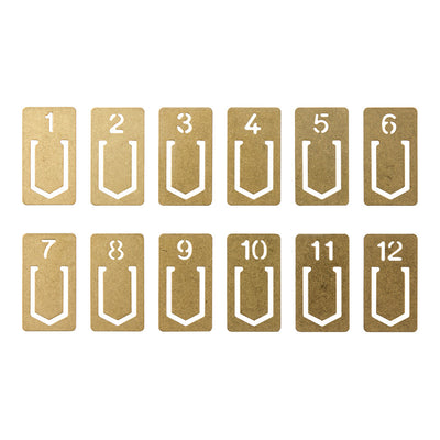 TRAVELER'S COMPANY BRASS Number Clips