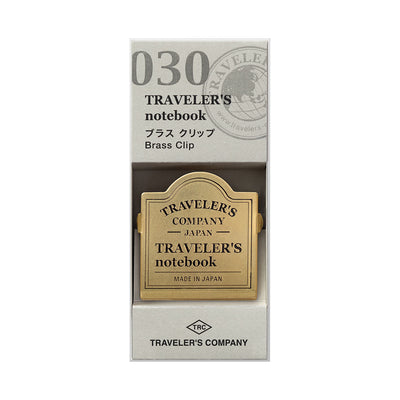 TRAVELER'S Notebook Brass Clip - Logo