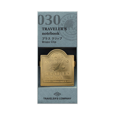 TRAVELER'S Notebook Brass Clip - Airplane