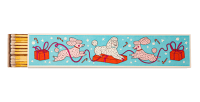 'Christmas Poodles' Extra Long Luxury Boxed Matches