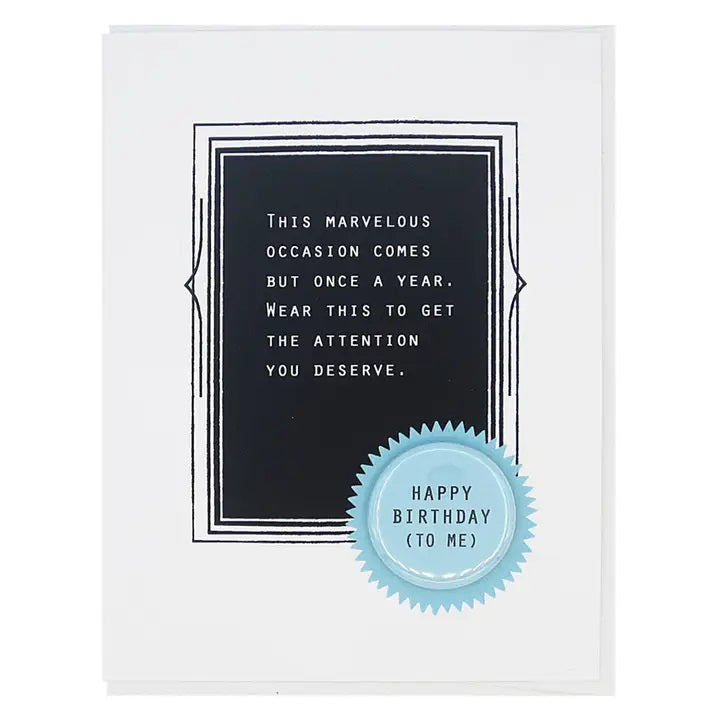'Happy Birthday To Me' Birthday Badge Card