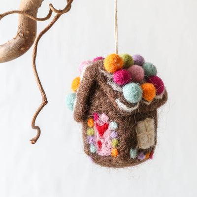 Gingerbread House Felt Hanging Decoration