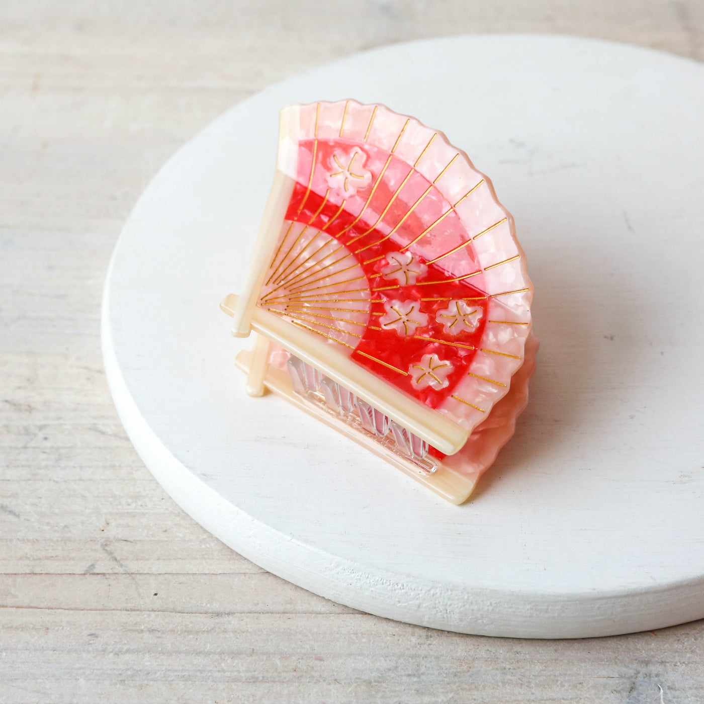 Hand Painted Cellulose Hair Claw - Blossom Fan