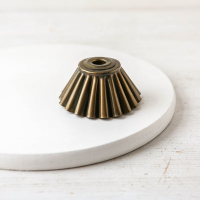 Inverted Brioche Ruffle Taper Candle Holder