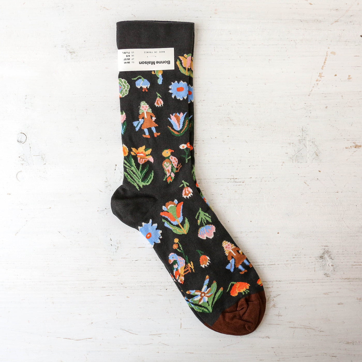 Bonne Maison Socks - Black Tapestry