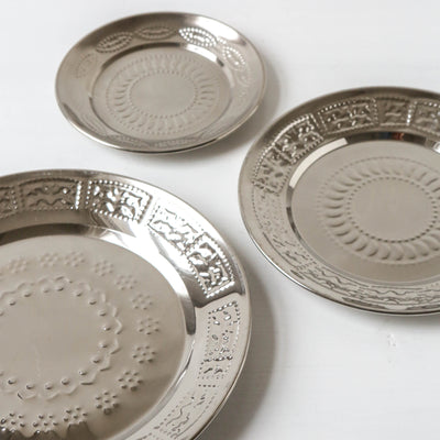 21cm Patterned Pressed Steel Plate