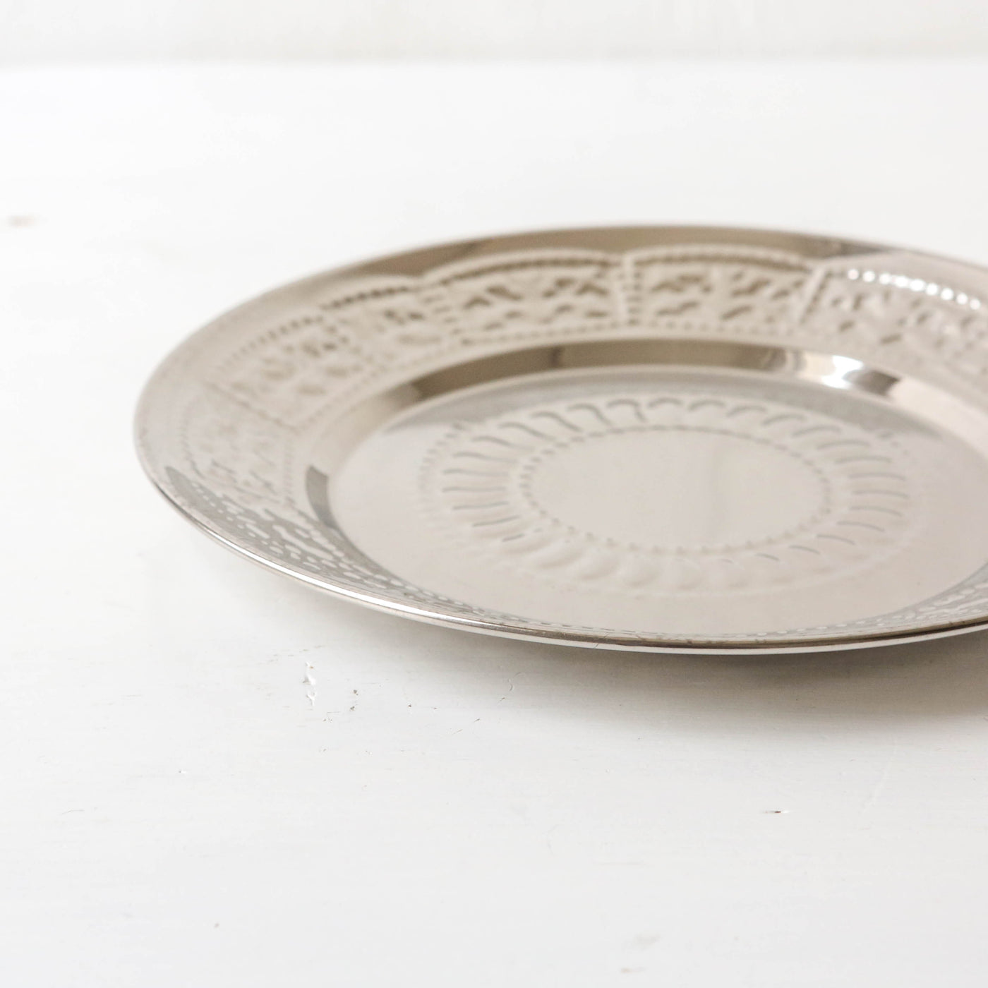 21cm Patterned Pressed Steel Plate