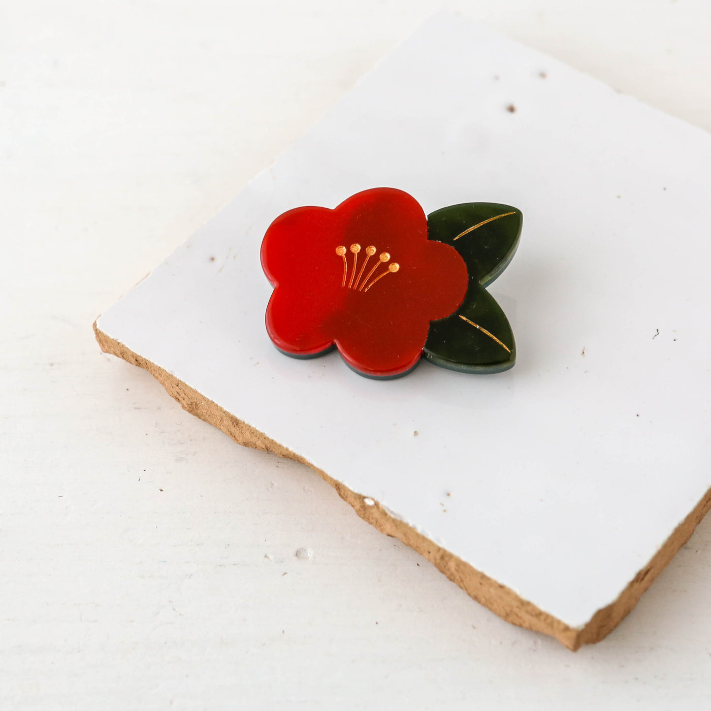 Large Abstract Primrose Resin Flower Brooch