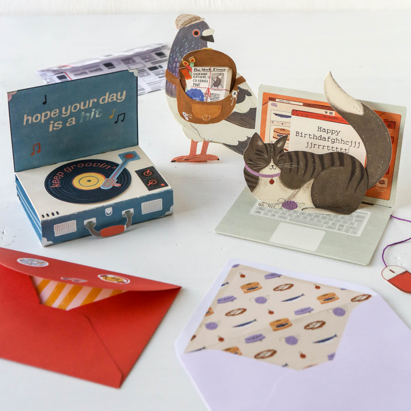 Record Player Pop-Up Card