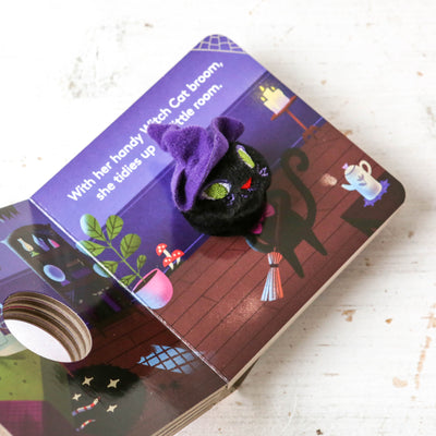 Finger Puppet Board Book - Little Witch Cat