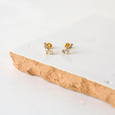 Tiny Leaf Sprig Earrings