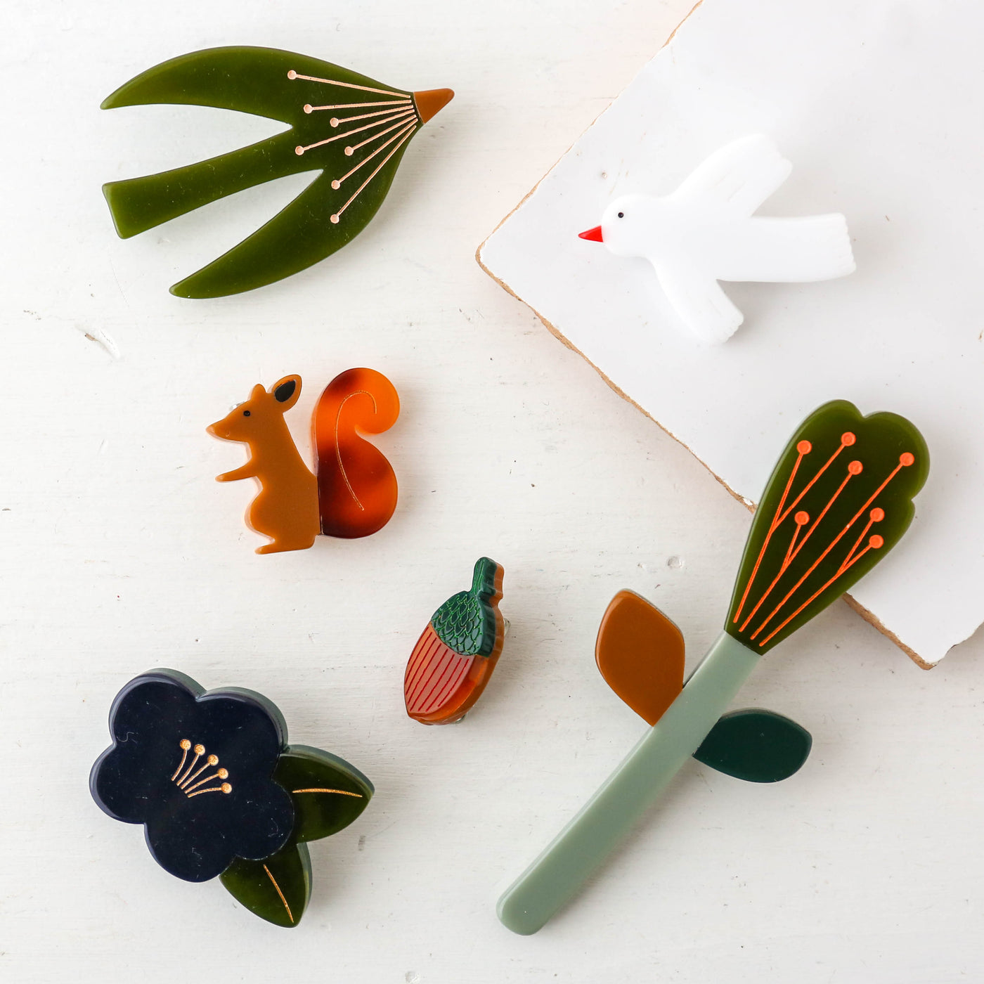 Small Acorn Brooch Resin Brooch