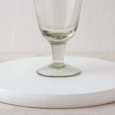 Etched Vintage Style White Wine Glass
