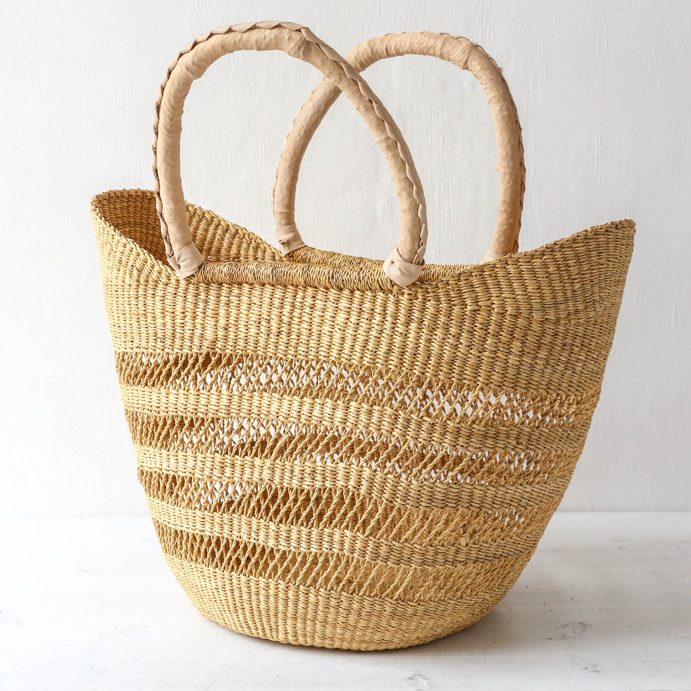 Open Weave Bolga Shopping Basket