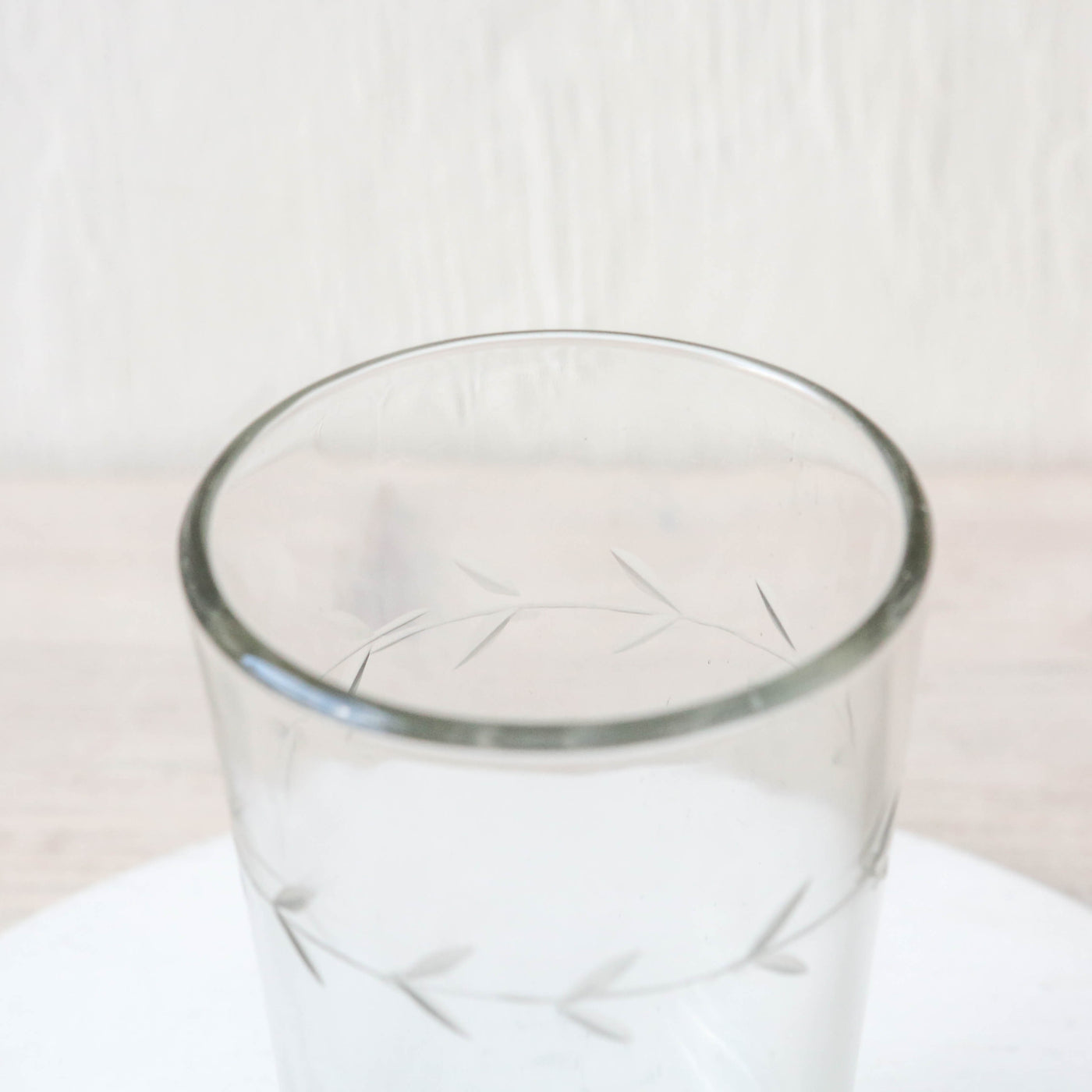 Etched Vintage Style Water Glass