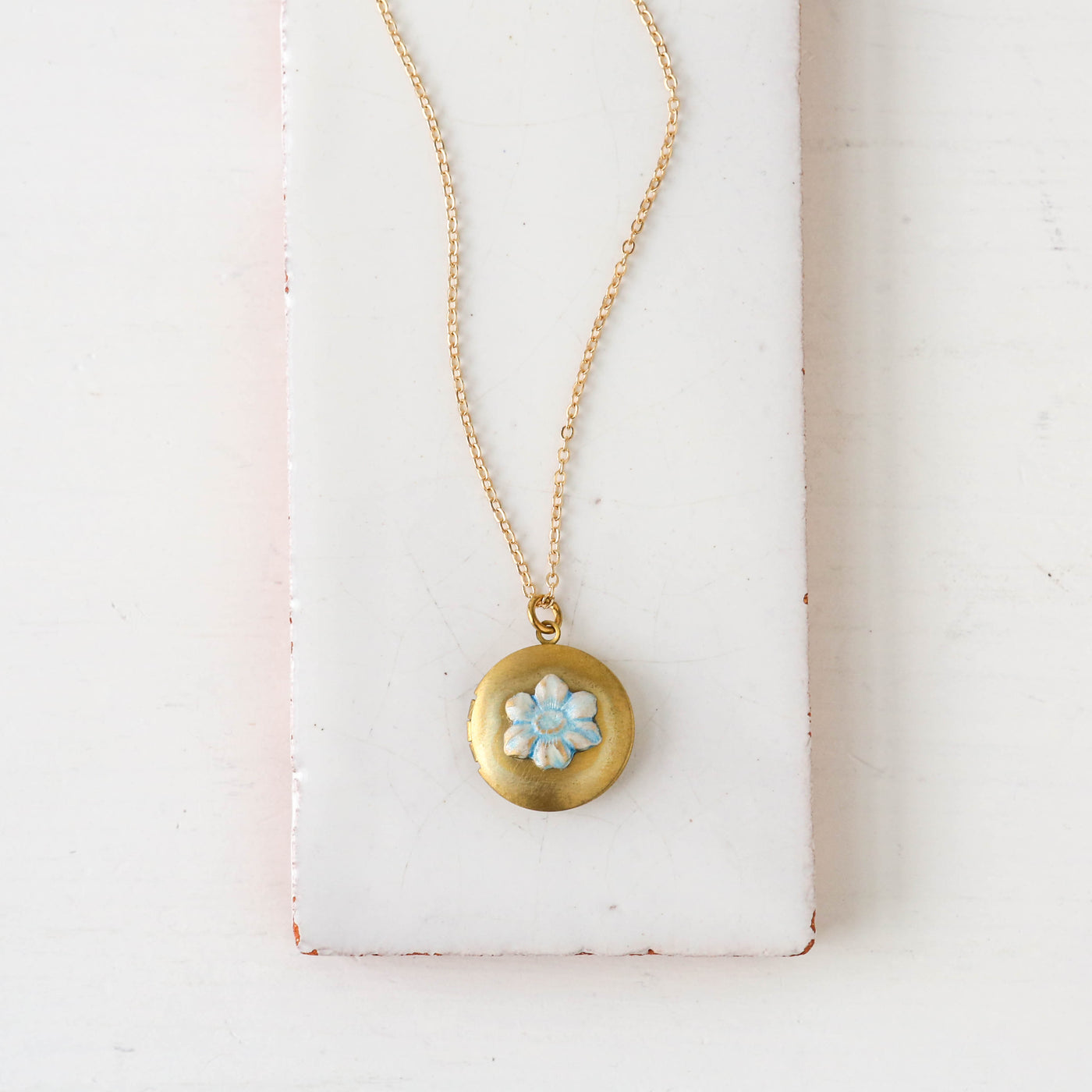 Forget-Me-Not Round Locket