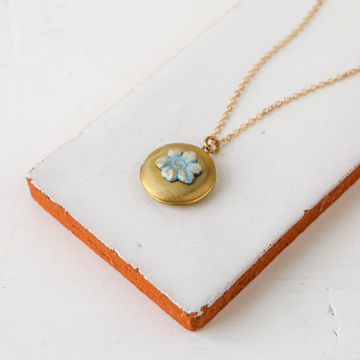 Forget-Me-Not Round Locket